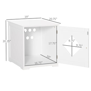 Cat Litter Box Enclosure End Table, Indoor Cat Washroom with Magnetic Door – view 9