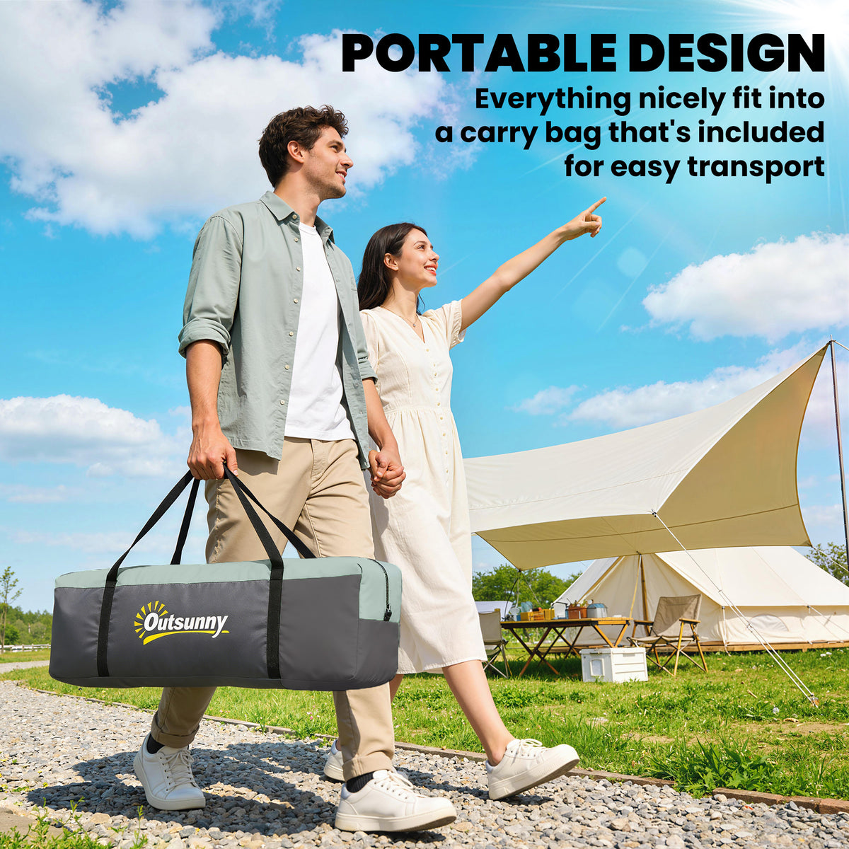 5 Person Family Tent, Outdoor Camping Tent with Lighting Hook, Carrying Bag for Camping – view 5