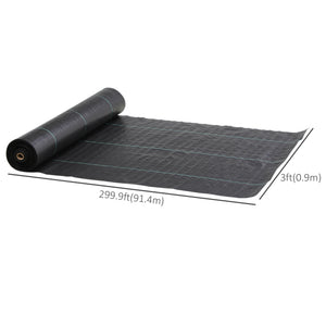 3ft x 300ft Weed Barrier, Landscape Fabric, for Greenhouse Yard Garden Weed Control, Heavy-Duty & Easy Setup, 3.5oz