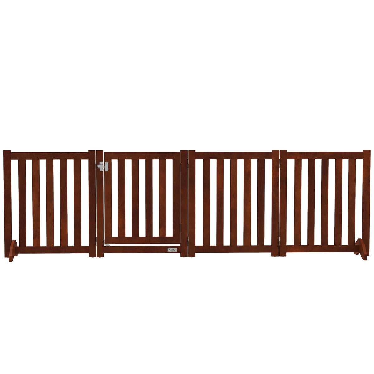 23.5"H Foldable Dog Gate with Door, 4 Panels Freestanding Pet Gate Barriers Indoor with Support Feet – view 4