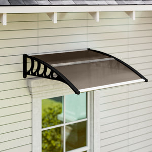 Awning Door Canopy, 40.6" x 38" Polycarbonate Front Door Outdoor Patio Cover with Hollow Sheet for UV – view 8