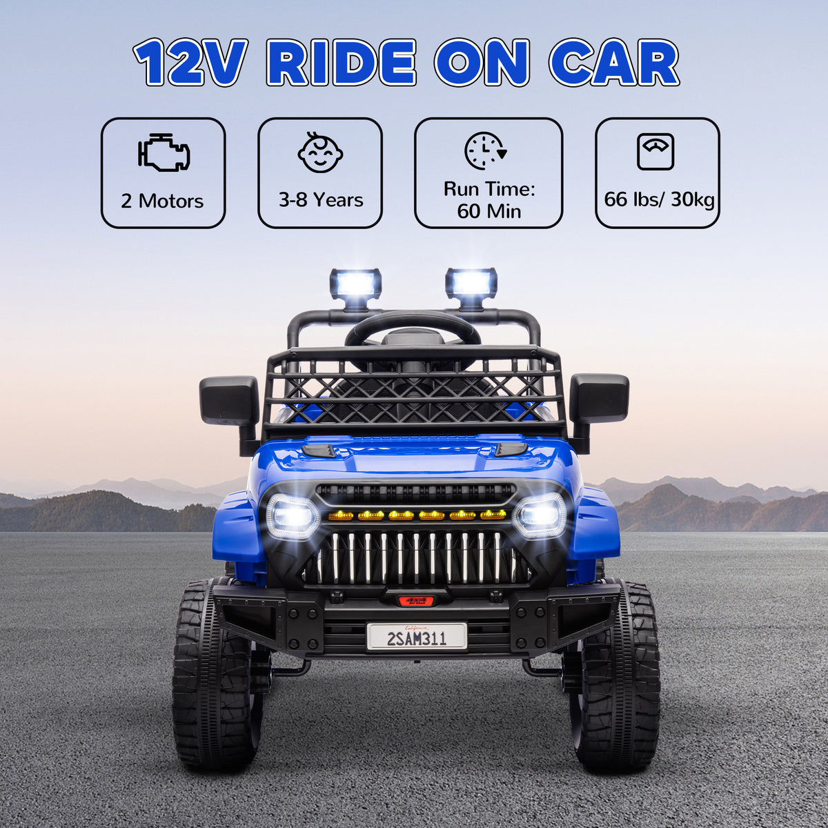 Qaba 12V Ride on Truck, Electric Car for Kids with Remote Control, Suspension, 3 Speeds, USB Music Headlights