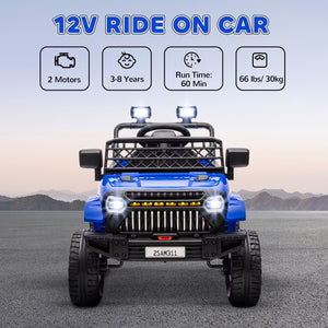 Qaba 12V Ride on Truck, Electric Car for Kids with Remote Control, Suspension, 3 Speeds, USB Music Headlights