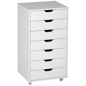 7-drawer Vertical File Cabinet for Home Office, Storage Cabinet with Wheels, 18.7"x15.6"x35.4", Black – view 22