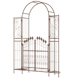 7ft Garden Arch Trellis, Metal Arch, Outdoor Garden Arbor for Climbing Plants, Wedding Decoration