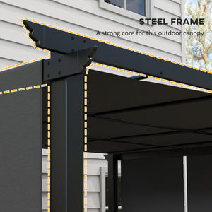 10' x 10' Metal Pergola, Outdoor Pergola with Retractable Canopy, for Garden, Patio, Backyard, Deck – view 19