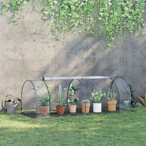 8' x 3' x 2.6' Mini Greenhouse Portable Hot House for Plants with Zippered Doors for Outdoor, Indoor – view 7