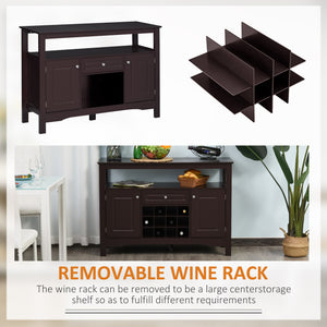 Modern Kitchen Buffet Bar Cabinet Storage Sideboard Dining Server with Drawer & 12-Bottle Wine Rack for – view 6