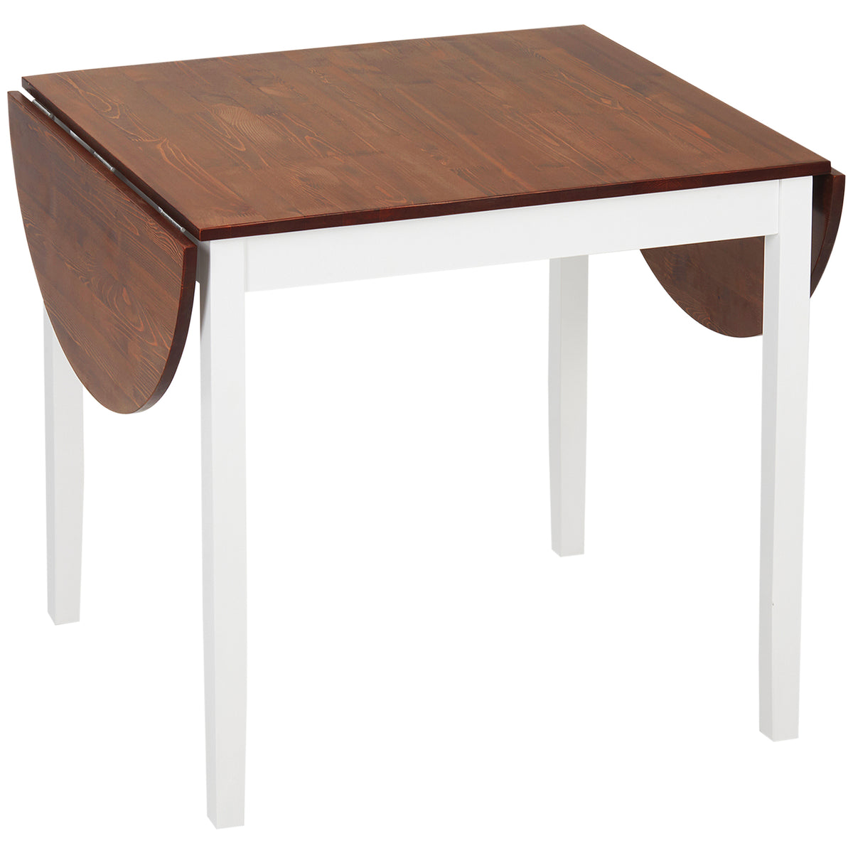 Solid Wood Kitchen Table, Drop Leaf Tables for Small Spaces, Folding Dining Table, Black – view 8