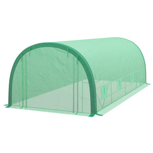 19.5' x 10' x 6.5' Upgraded Tunnel Greenhouse Green House with Mesh Door and Windows
