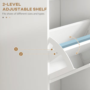 Slim Shoe Cabinet with 3 Flip Drawers and Adjustable Shelves, Narrow Shoe Cabinet for 15 Pairs of Shoes – view 11