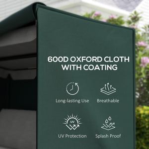 3-Seater Patio Swing Cover, Outdoor Garden Furniture Protection Hammock Glider Cover, 81" x 49" x 65" – view 3