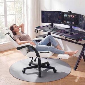 Ergonomic Video Game Chair with Headrest for Home Office-Gray view 6
