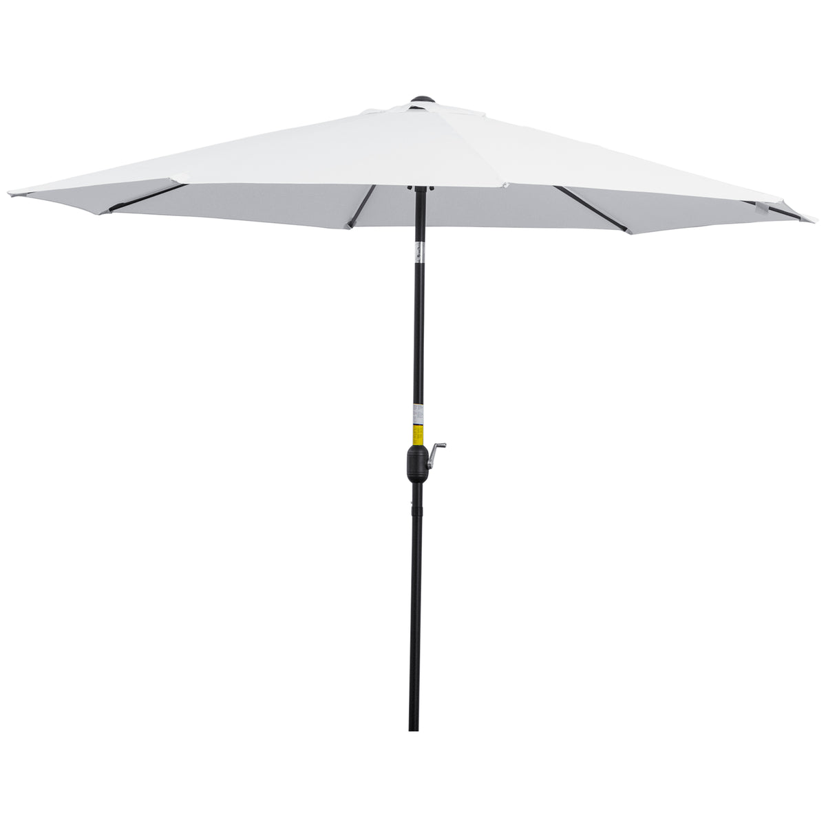 10' x 8' Round Market Umbrella, Patio Umbrella with Crank Handle and Tilt, Outdoor Parasol for Garden, Blue – view 57