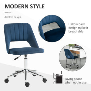 Mid Back Office Chair Velvet Fabric Swivel Scallop Shape Computer Desk Chair, Green – view 32