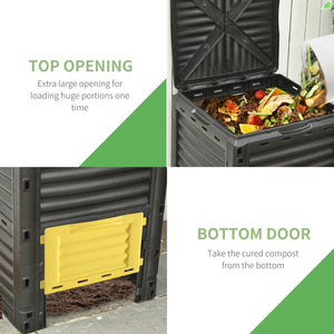 Garden Compost Bin Large Outdoor Compost Container 80 Gallon Fast Creation of Fertile Soil Aerating Compost – view 17