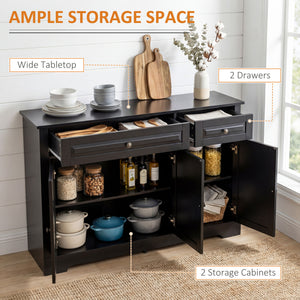 Modern Sideboard Cabinet, Buffet Cabinet with 2 Drawers and Adjustable Shelves – view 3