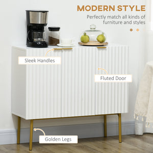 Modern Storage Cabinet Sideboard Buffet Cabinet with Gold Legs for Living Room Dining Room Hallway Black – view 17