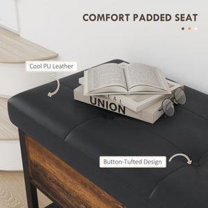 Shoe Storage with Seat, Upholstered Hallway Bench, Shoe Bench with Flip Top and Hidden Space for 4 Pairs of Shoes
