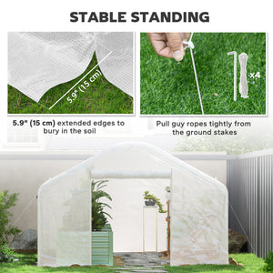 Walk-in Tunnel Greenhouse with Galvanized Steel Frame, Doors & Windows, Wind Resistant – view 13