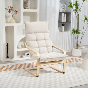 Modern Armchair, Upholstered Accent Chair with Curved Leg and Arm, Leisure Lounge Chair for Living Room – view 14