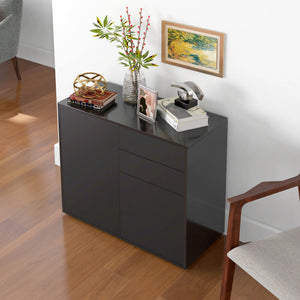 High Gloss Buffet Sideboard with 2 Drawers, 2 Doors and Adjustable Shelf – view 7