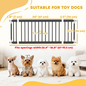 26"-37" Dog Gate, Adjustable Pet Gate, Fits 10" Tall with 2 Extension – view 16