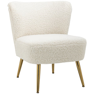 Lounge Chair for Bedroom Living Room Chair with Soft Upholstery and Gold Legs Pink – view 8