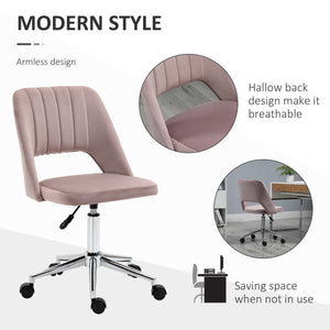 Mid Back Office Chair Velvet Fabric Swivel Scallop Shape Computer Desk Chair, Green – view 53