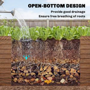5' x 3' x 2' Raised Garden Bed, Galvanized Planter Box for Growing Flowers, Herbs and Vegetables, Black – view 19