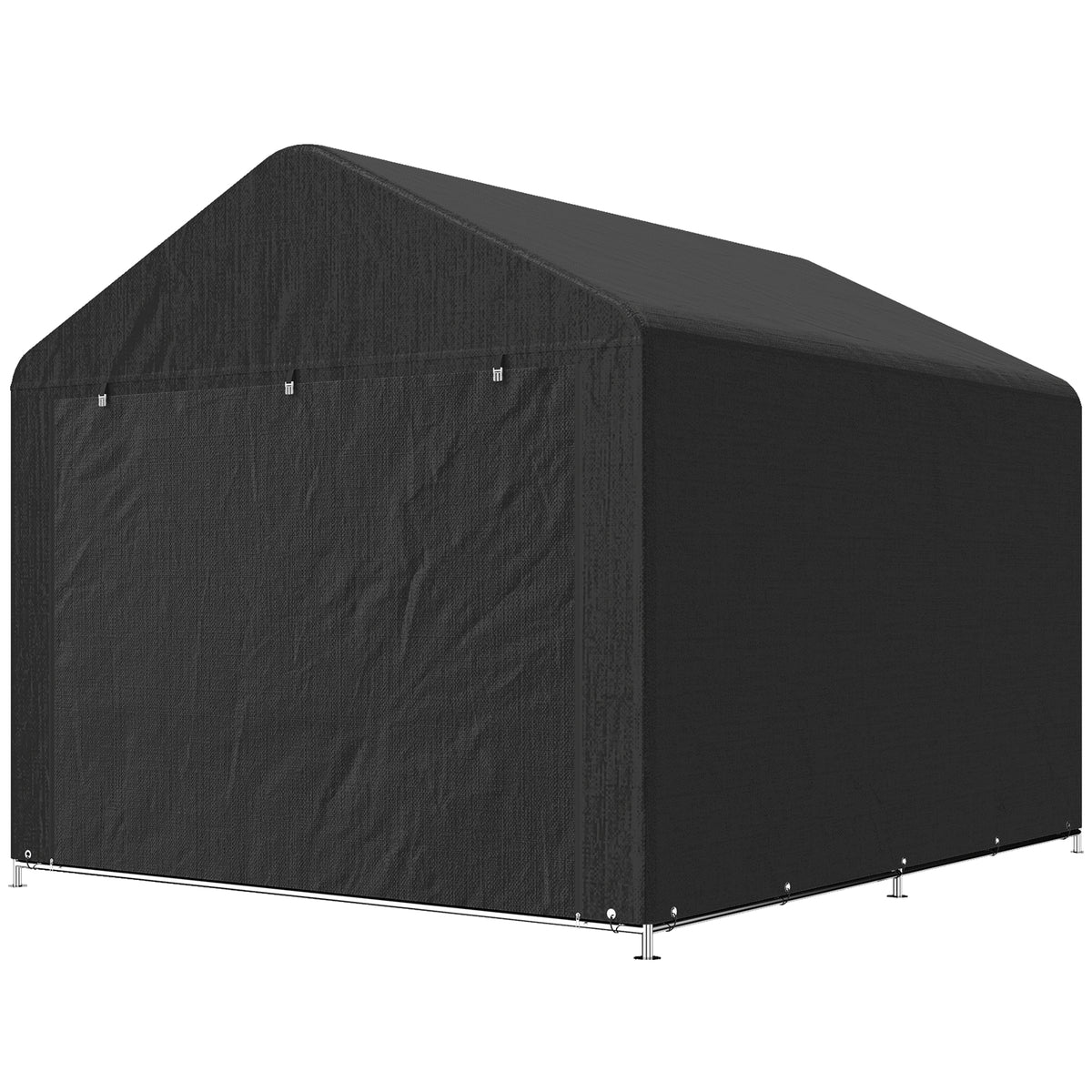 6.6' x 7.8' Portable Shed, Waterproof Bike Tent with Roll-up Zipper Door and Reinforced Galvanised Steel