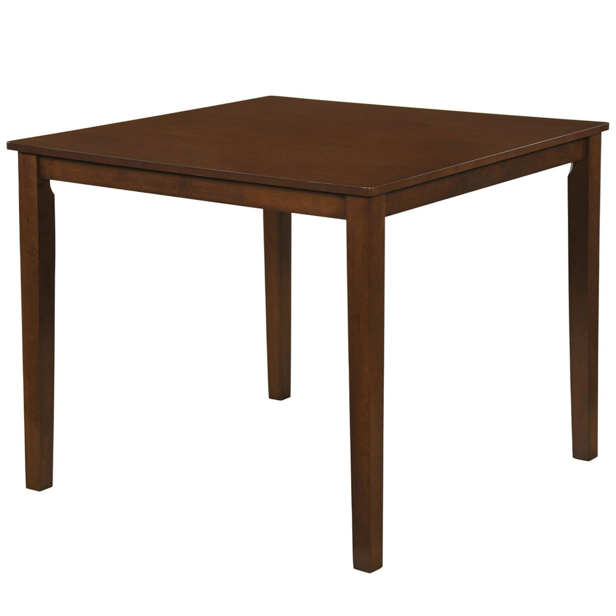 Farmhouse Dining Table for 4 People 35 Inches Square Kitchen Table-Walnut