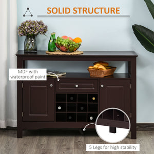 Modern Kitchen Buffet Bar Cabinet Storage Sideboard Dining Server with Drawer & 12-Bottle Wine Rack for – view 4