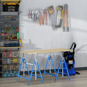 Set of 2 Adjustable Telescopic Builders Trestle, DIY Steel Work Bench Carpenter – view 14