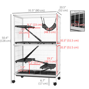 5-Tier Rolling Small Animal Cage, Deluxe Guinea Pig Cage, Ferret Cage for Mink Chinchilla Kitten Rabbit – view 16