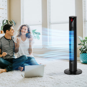 Freestanding Tower Fan Cooling for Home Bedroom with 3 Speed, 12h Timer, Oscillating, LED Sensor Panel – view 7