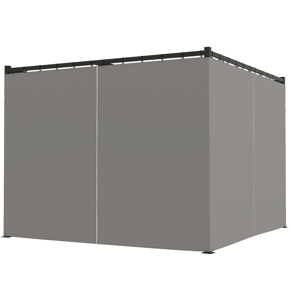 10' x 10' Retractable Pergola Canopy with Sidewalls, Metal Outdoor Gazebo Sun Shade Shelter, Beige – view 15