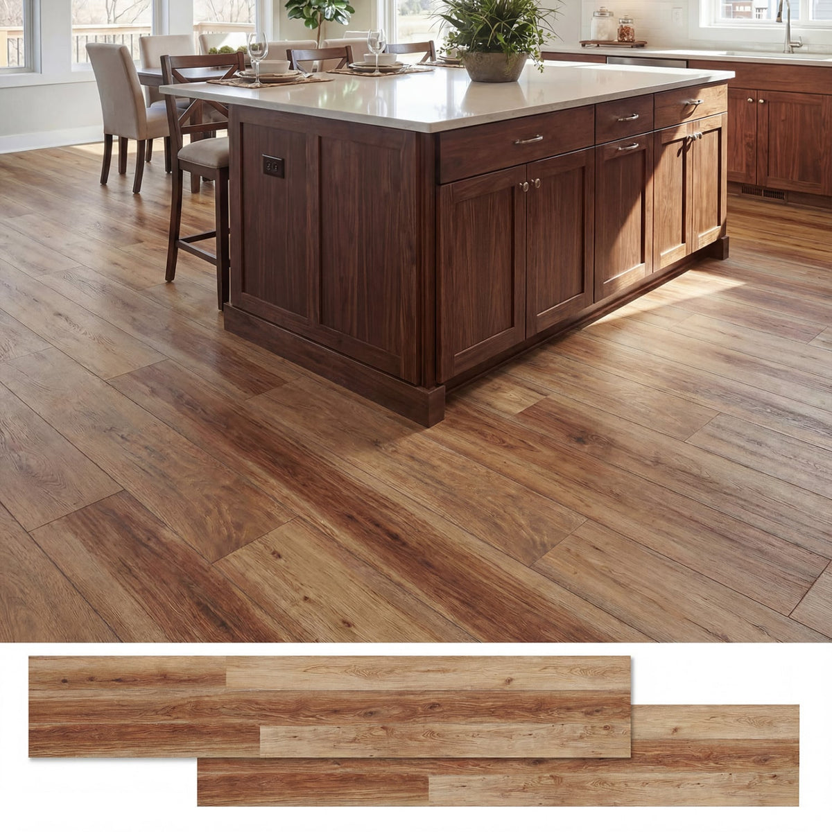 Floor Tile Vinyl Flooring Waterproof Vinyl Plank Flooring-Brown view 5