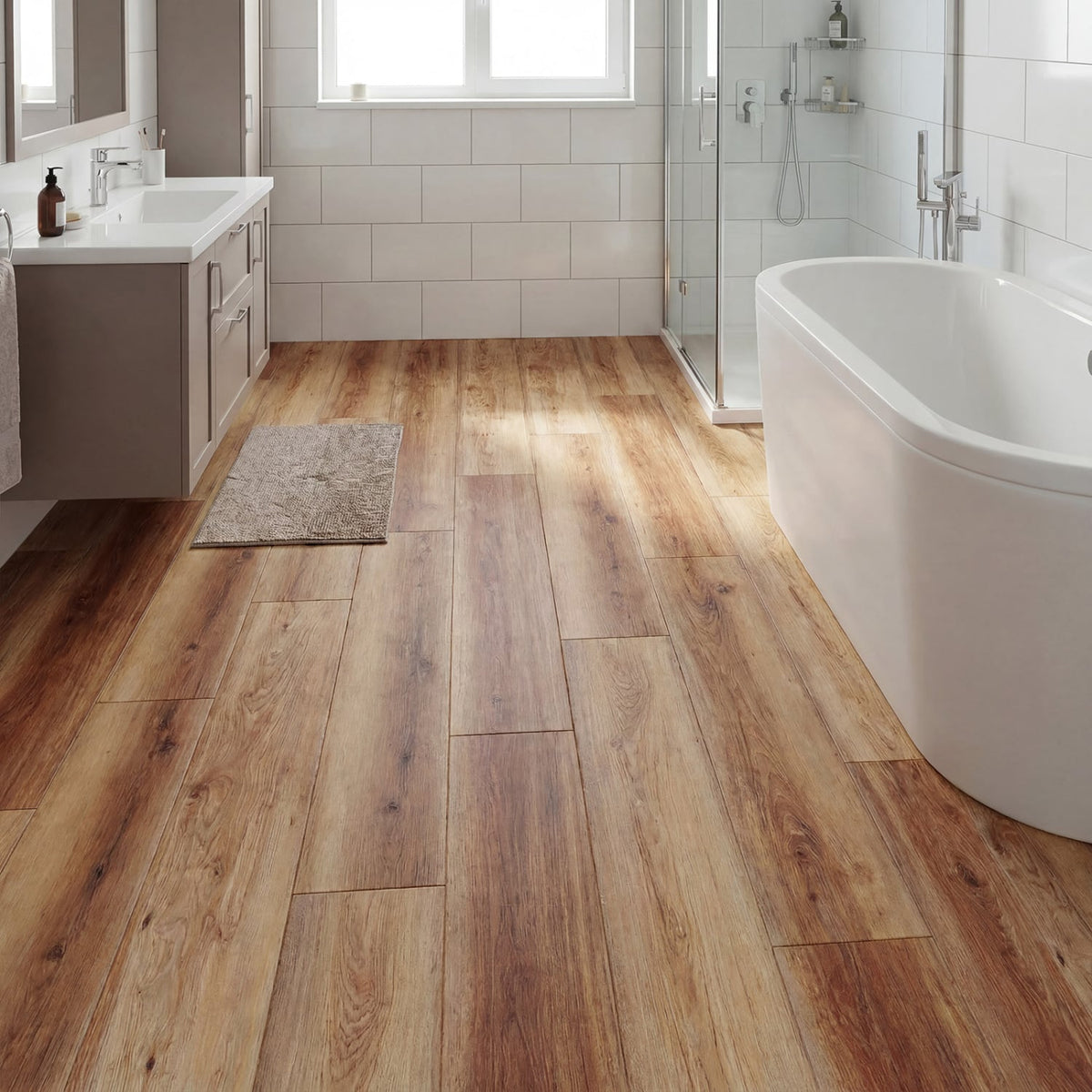 Floor Tile Vinyl Flooring Waterproof Vinyl Plank Flooring-Brown view 2