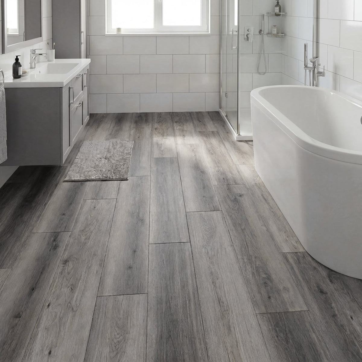 Floor Tile Vinyl Flooring Waterproof Vinyl Plank Flooring-Gray view 2