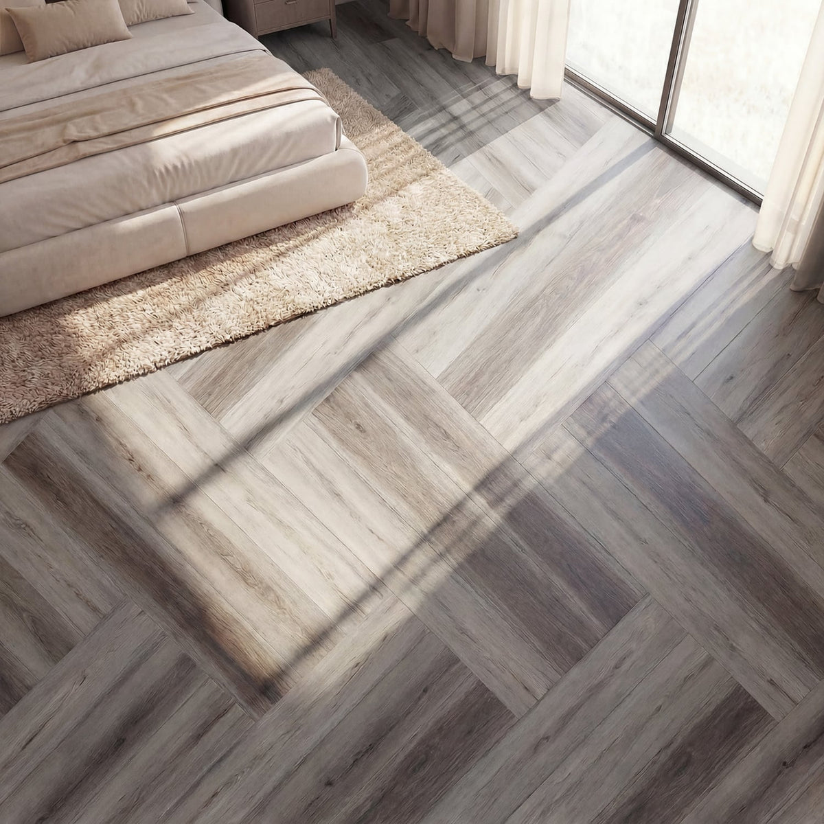 Floor Tile Vinyl Flooring Waterproof Vinyl Plank Flooring-Gray view 3