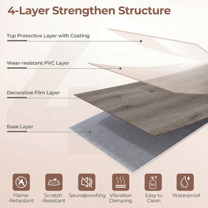 Floor Tile Vinyl Flooring Waterproof Vinyl Plank Flooring-Gray view 7