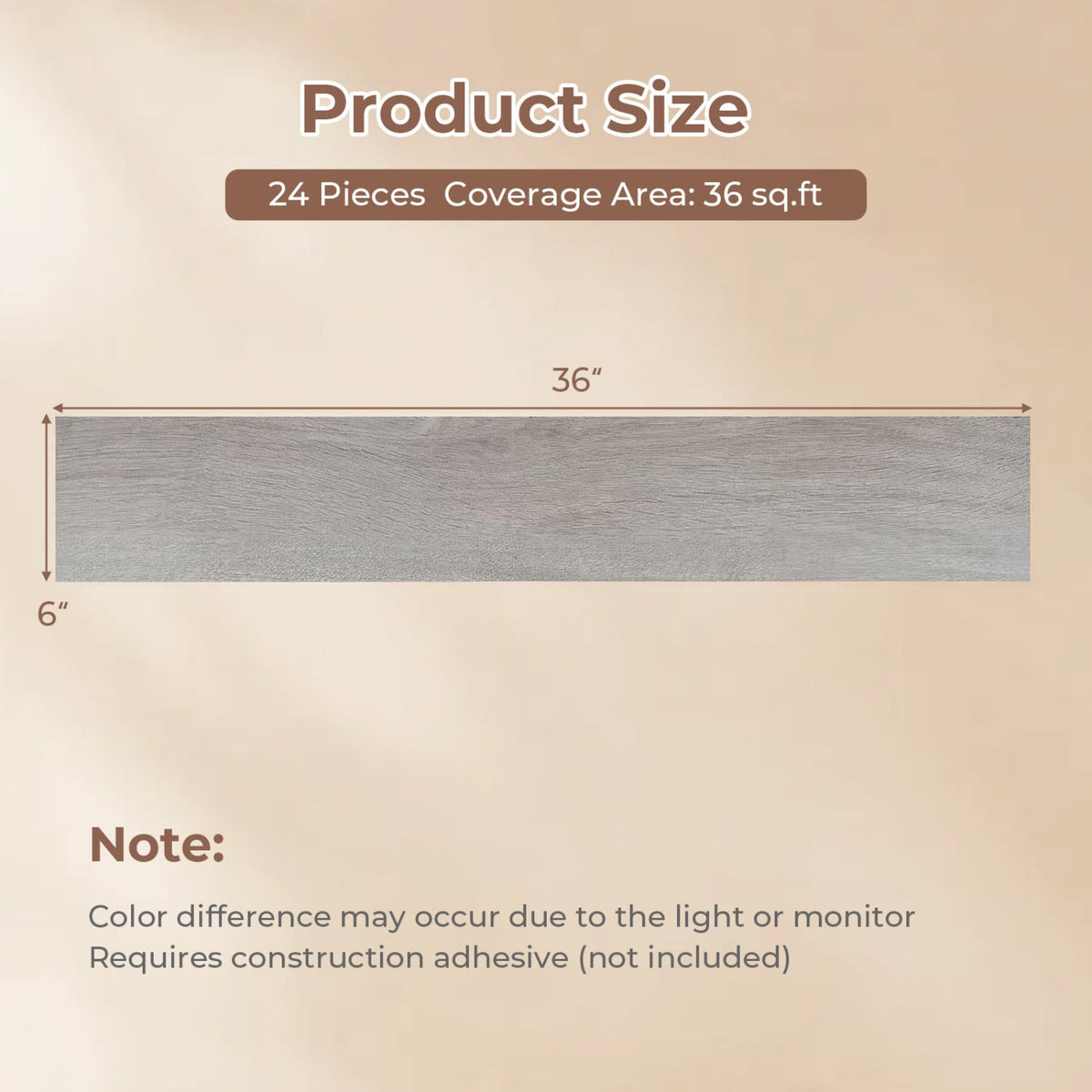 Floor Tile Vinyl Flooring Waterproof Vinyl Plank Flooring-Gray view 4