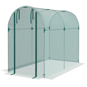 Galvanized Steel Crop Cage, Plant Protection Tent with Zippered Door, 4' x 4', Black – view 22