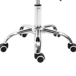 Adjustable Hydraulic Rolling Salon Stool Swivel Saddle Chair Spa Beauty Seat PU Leather,  Black