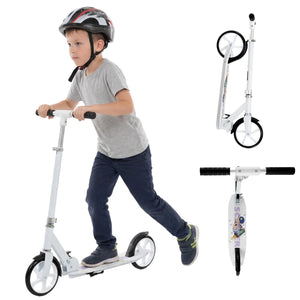 Folding Aluminum Alloy Scooter with 3 Adjustable Heights-White view 4