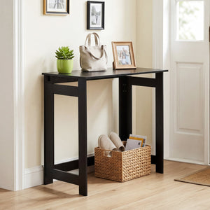 Folding Console Table with Foldable Legs-Black view 6