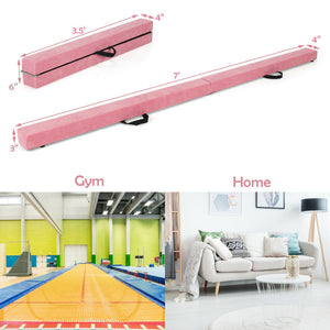 Folding Gymnastics Mat and Portable Floor Balance Beam Set view 6