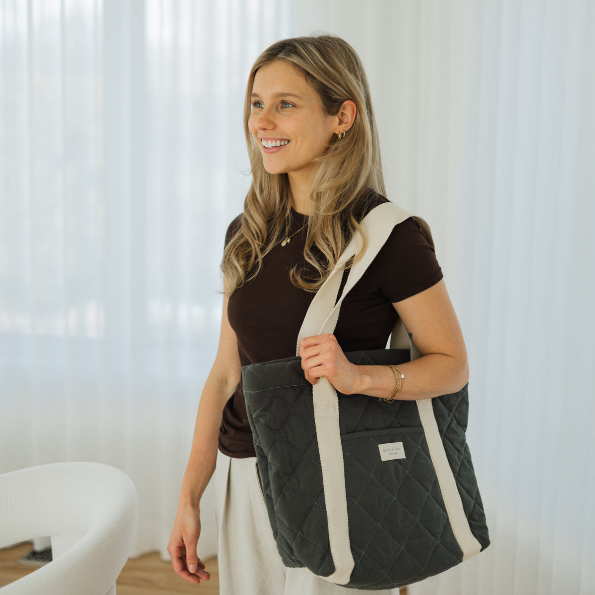 Dans le Sac Quilted Everyday Tote, Made in Quebec