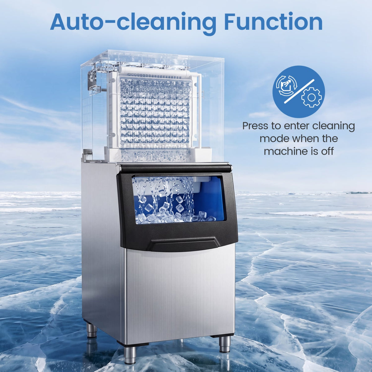 Freestanding Commercial Ice Maker 450 lbs/24H view 8